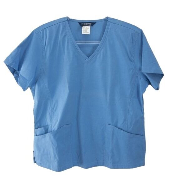 Nu Dimension Tops - Nu Dimension Blue Scrubs Top